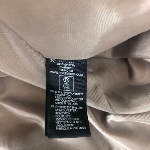 Forever 21 Double Breasted Tan Coat/Jacket - Picture 12 of 12